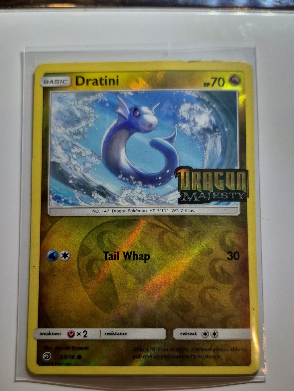 Pokemon Dratini Trading Card - Blue, Yellow, Gold